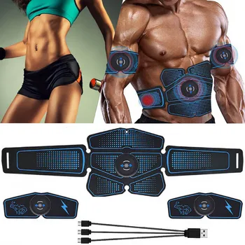 

Home Gym EMS Abdominal Muscle Trainer Fitness Equipment Exercise Stimulator Device Machine Body Slimming Training USB Charging