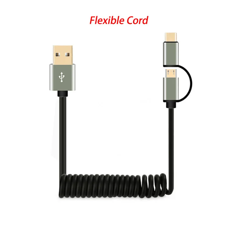 Кабель Micro usb type C для быстрой синхронизации данных зарядный кабель для samsung huawei Xiaomi LG Andriod Micro USB 2 в 1 Кабели для мобильных телефонов