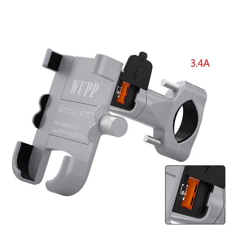 

DC12-24V Универсальный водонепроницаемый держатель для смартфона мотоцикла навигации стенд QC 3,0 USB быстрое зарядное устройство адаптер питания