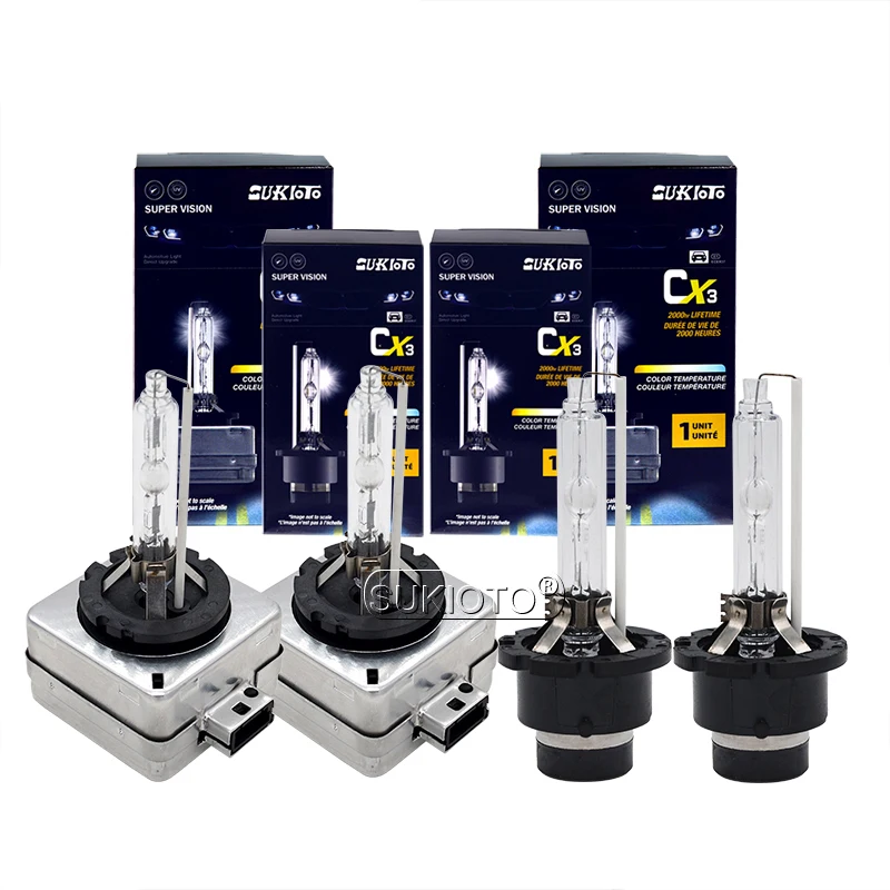 SUKIOTO 2PCS 55W D1S D3S Xenon HID Bulbs For E63 E65 E60 E85 E53 4300K 6000K 8000K D2S D4S Car Lamp For ES350 GS300 GS350 IS250 (1)