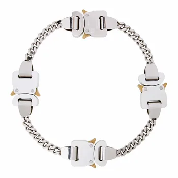 

ALYX Hero Chain Necklace Men Women Hip Hop Metal Alyx Hero Chain Pearl Accessories Titanium