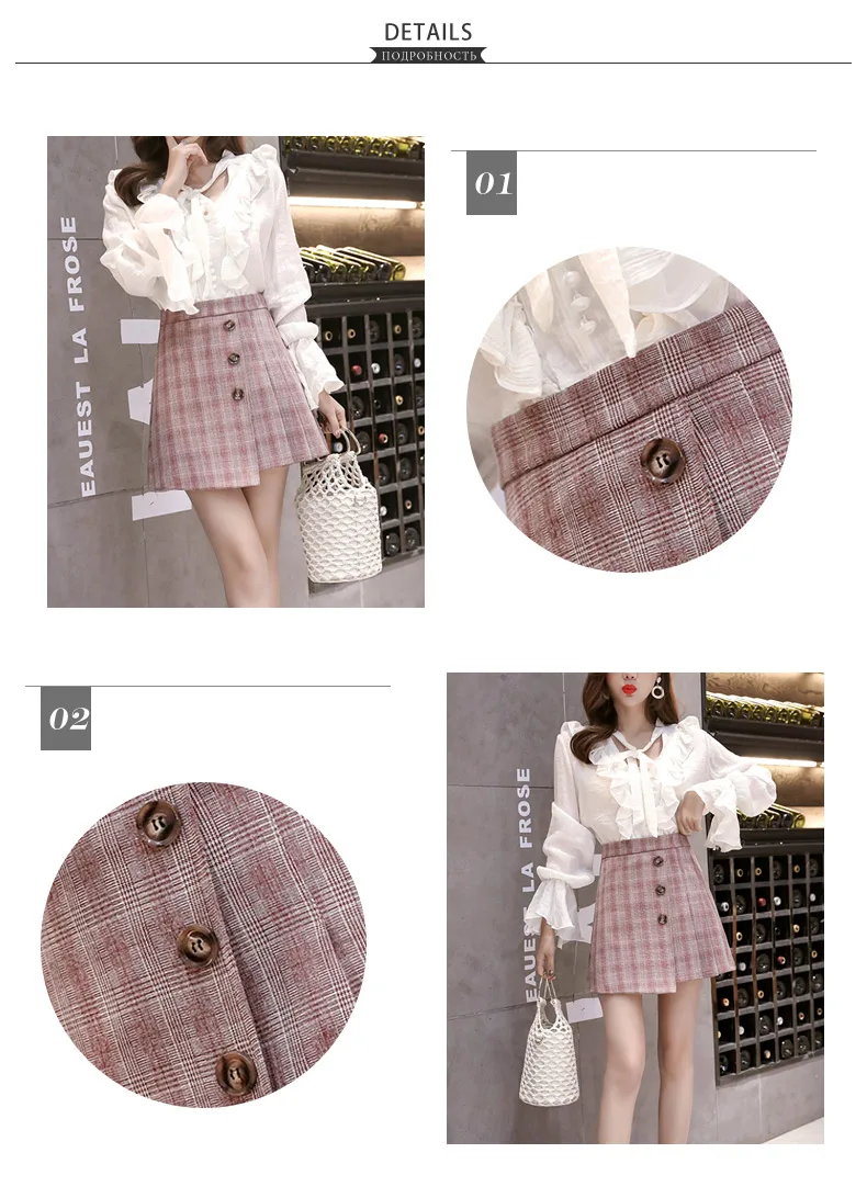 Юбки faldas mujer женские осенне-зимние moda harajuku плиссированные клетчатые плисады клетчатые Мини Короткие микро сексуальные пляжные юбки