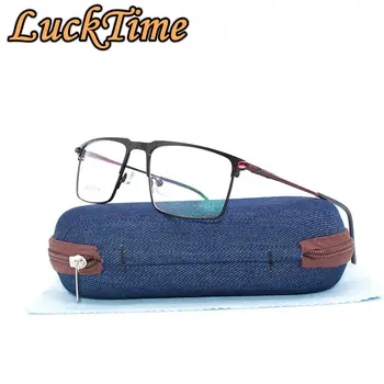 

LuckTime Fashion Alloy Men Eyeglasses Frame Retro Metal Myopia Glasses Lucky Time Optical Frame Men Prescription glasses #1639