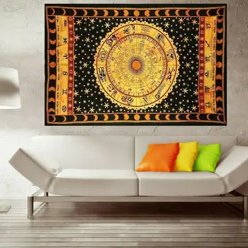 

Tapestry Wall Hanging Polyester Indian Mandala Pattern Blanket Decoration Multifunction Mat150x200cm Home Yoga L4N1