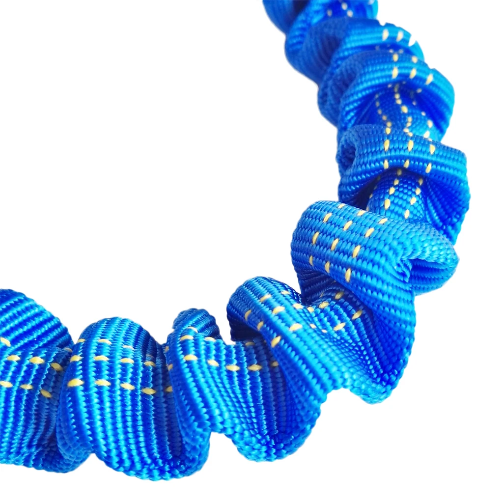 Deluxe Coiled Elastic Adjustable 3.77ft Paddle Leash Tie Rope Kayak Canoe Fishing Rod Safety Lanyard Tether SUP Leash