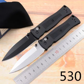 

JUFULE OEM 530 530BK Grivory fiber handle Mark 154cm Blade folding Pocket Survival EDC Tool camping hunt Utility outdoor knife