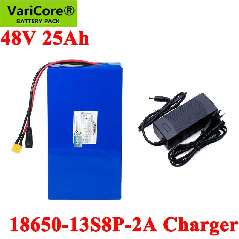 48V 25AH Electric Bike Battery 13S 18650 Lithium with 20A BMS 1000W for Bicycle replacement Device+ 54.6v 2A Charger | Спорт и