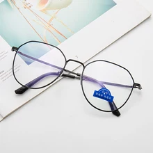 Древние книги очки женщины Синий свет плоское зеркало многоугольник студентов неправильное литературные очки стеллаж