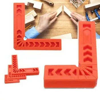 

8pcs 4inch L Shape Right Angle Clamps Corner Clamping Rulers Aux Locator For Carpenter Measuring Tools