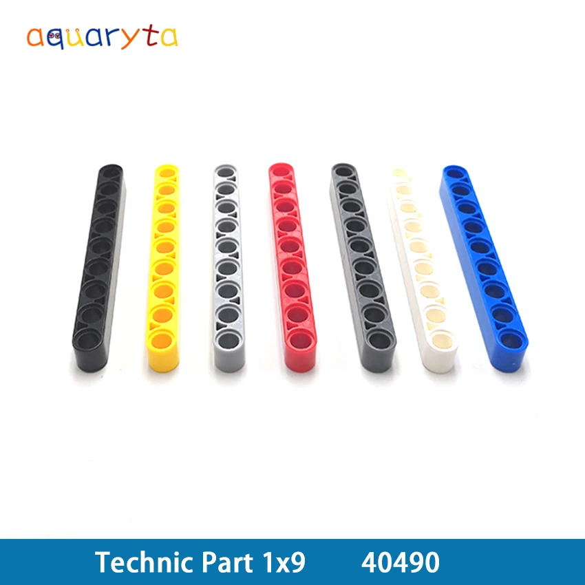 

Aquaryta 10pcs Building Blocks 40490 DIY Technic Parts1x9 Thick hole arm Liftarm Compatible Assembles Particles Toy for Children