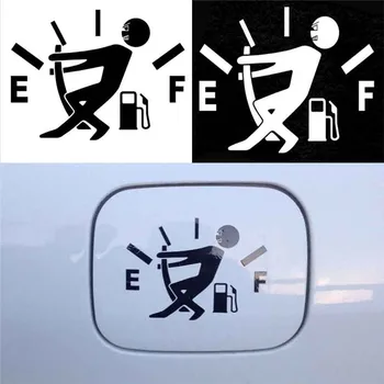 

1 Pcs Funny Car Sticker Pull Fuel Tank Pointer To Full Hellaflush Reflective Vinyl Car Sticker Decal Wholesale