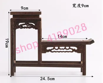 

Solid wood chicken wing wood, high and low platforms curio shelves, ornament pendulum rack.