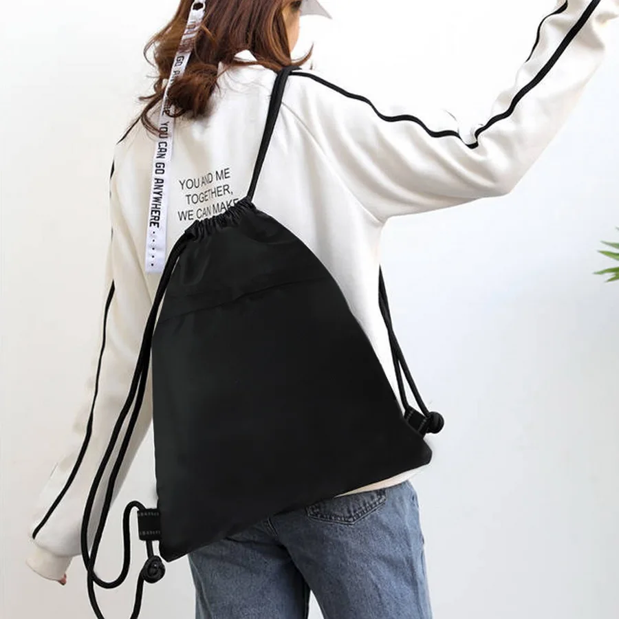 Folding Drawstring Backpack Bags With 