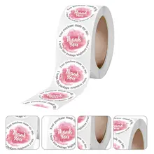 

1 Roll/500pcs Thank You Tag Stickers Decorative Gift Package Sealing Decals
