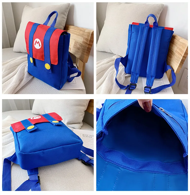 Детский плюшевый рюкзак в детский сад для начальной школы детский мультфильм супер рюкзак Марио мальчик девочки сумки принцесса путешествия рюкзак