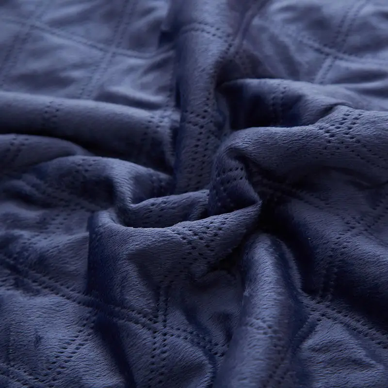 Waffle hand-stitched double-layered lambskin blankets, warm and comfortable double-sided sleep for children
