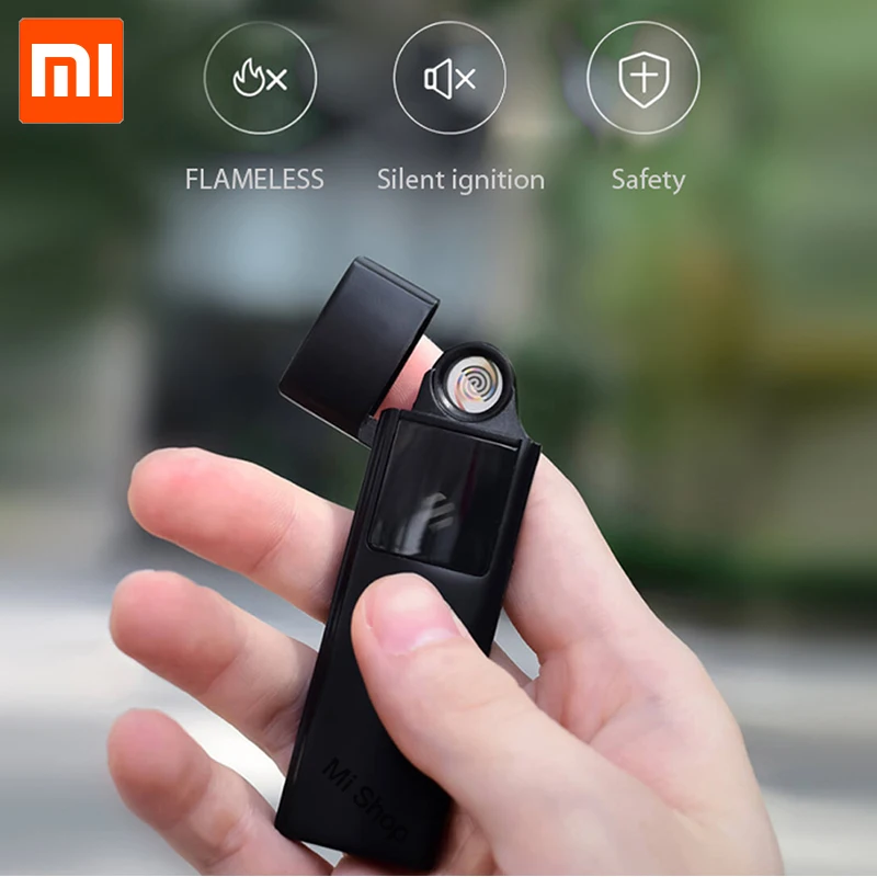 

Xiaomi Beebest Metal Electronic Cigarette Lighter USB Rechargeable Touch Screen Windproof Cigarette Gadgets Men Secure No Fire