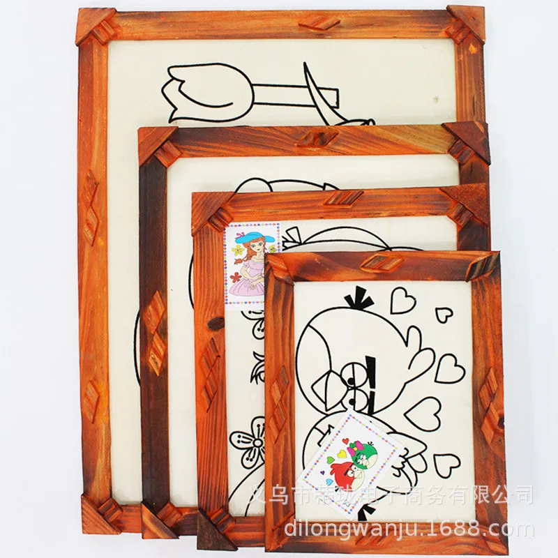 Yiwu 12-Inch mu kuang hua Children Handmade Graffiti Night Market Handmade Square Amusement Park Square Graffiti Thermal
