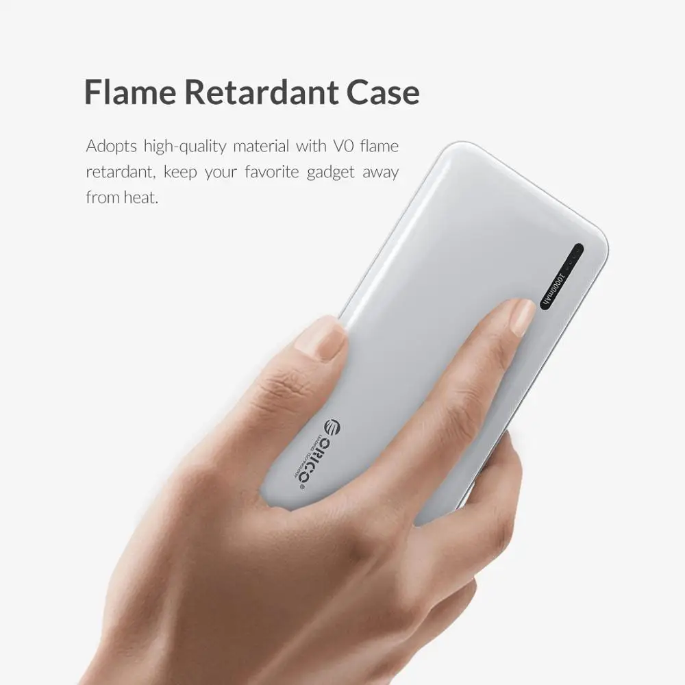 ORICO 10000mAh Slim Compact Power Bank for Xiaomi Portable External Battery USB Type-C Powerbank for iphone Smarphone ORICO 10000mAh Slim Compact Power Bank for Xiaomi Portable External Battery USB Type-C Powerbank for iphone Smarphone