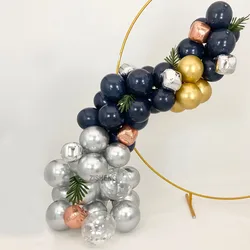 Navy Blue Gold Sliver Metallic Balloon Garland Arch Kit For Men Women Wedding Birthday Anniversary Party Decorations Supplies