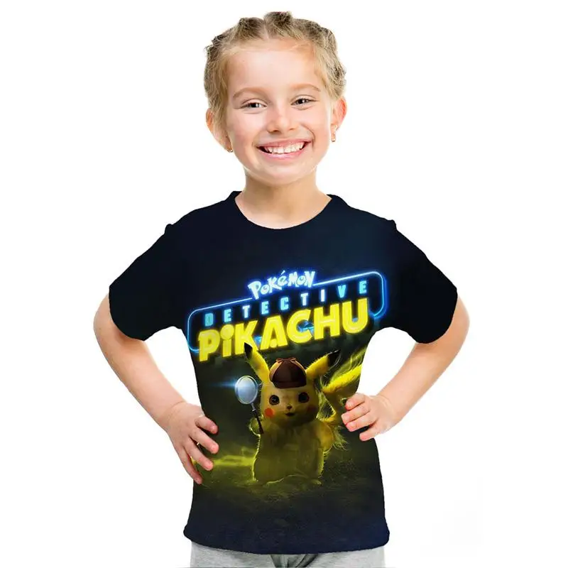 3D Printed Cartoon Pokemon Detective Pikachu TShirt Kawaii Store
