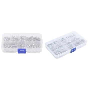 

150Pcs M5 Stainless Steel Button Head Hex Screws & 170Pcs M4 Stainless Steel Hex Drive Button Head Screws(M4)