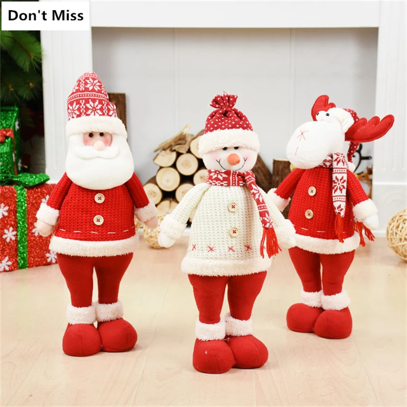 

navidad Figures Santa Claus Snowman Christmas Dolls Christmas Decorations for Home natal New Year Gift adornos de navidad