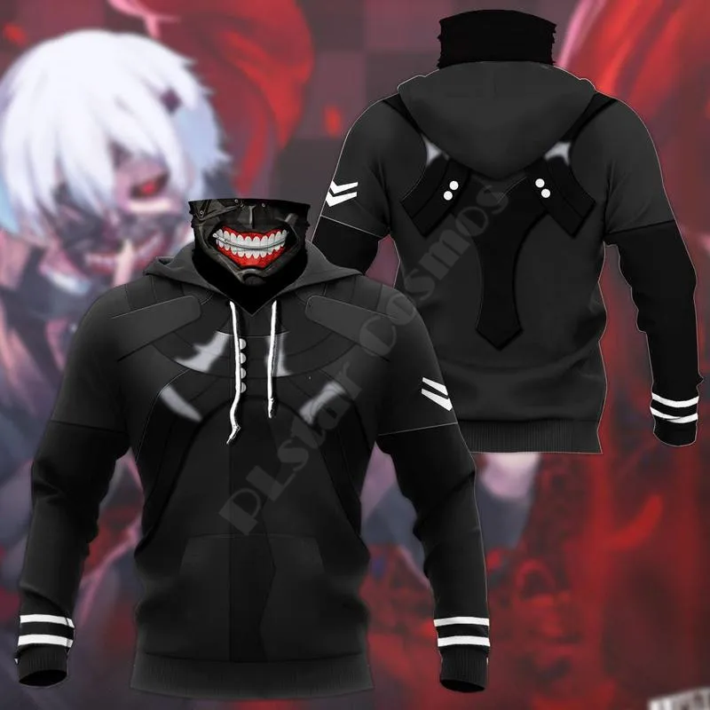 Ken Kaneki 3D Printed Hoodies Harajuku Fashion Sweatshirt Women For Men Casual Pullover Hoodie Mask Warm Cosplay Costumes