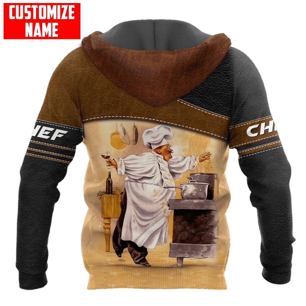 Customized Name Master Chef 3D full Printed Men Autumn Hoodie Unisex Hooded sweatshirt Streetwear Casual zipper hoodies DK389