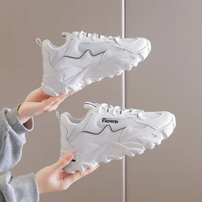 2021 Autumn New Thick-soled Old Shoes Korean Version of The Net Red Increased Women's Shoes Sports Leisure Running Shoes Women