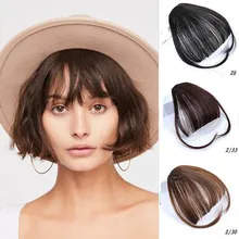 Xuanguang, заколка для волос, челка, шиньон, синтетическая имитация челок, волосы для наращивания на заколках, тупые челки, заколка на челке, Черная