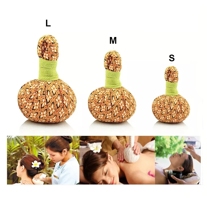 3pcs Thailand Aromatherapy Herbal Medicine Massage Ball Sunburn Wormwood Medicine Bag Roll Whack Pack incense Aromatherapy Pack