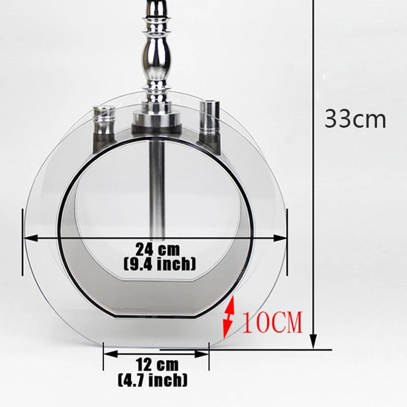 Новый Круглый акриловый кальян набор водная трубка с Sheesha силиконовая чаша шланг