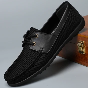 

Big Size Fashion New Men Casual Shoes Men Shoes Men Sneakers Male Flats Slip On Mesh Loafers Breathable Men's driving Shoes