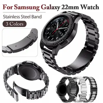 

General 22mm Metal Stainless Steel Strap Watch Band For Fossil Gen 5 Samsung Gear S3 Galaxy Watch 46mm Quick Release Watch Bands