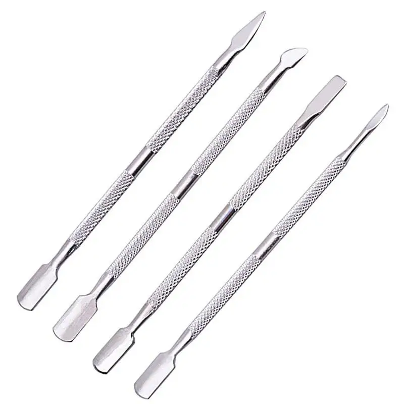 

Double Cuticle Remover Pushers Diy Nail Art Manicure Stainless Steel Spoon Shape Dead Skin Remover Manicure Tools NAT011