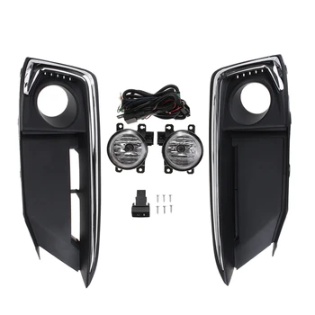 

Car Front Bumper Fog Light Lamp Set with Harness Switch Set Kit for Honda Civic 2019 2020