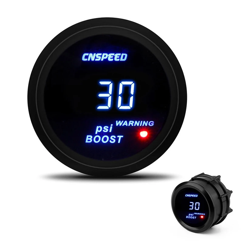 2 дюйма 52 мм Цифровой синий светодиод Jdm Turbo Boost метр гоночный мониторинг датчик