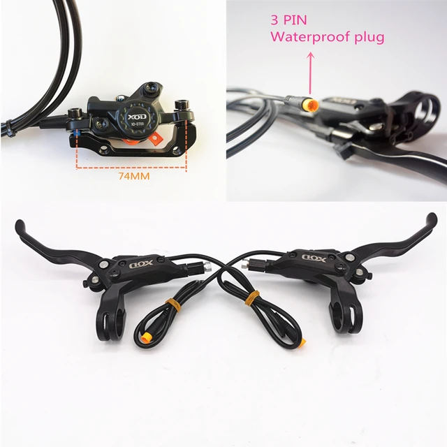 US $32.30 XOD EBike Brake 3 PIN waterproof plug Hydraulic Disc Cut Off Power Front Rear Brakes DIY assembly 