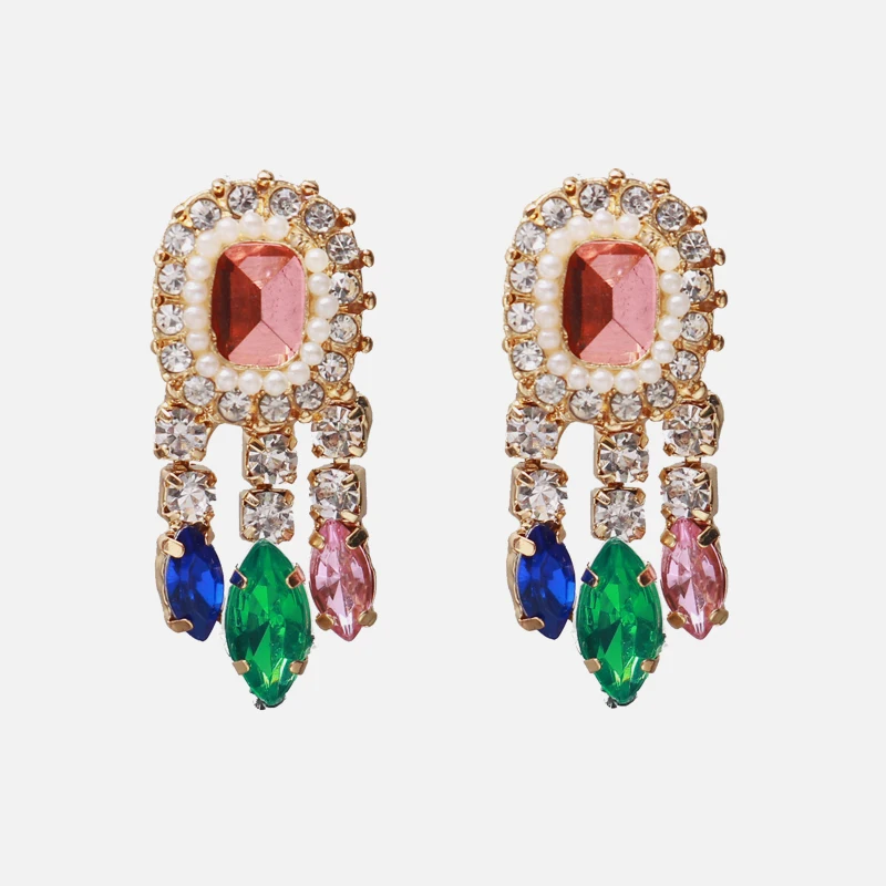 E1548 Ztech 32 дизайн синий кристалл/Кисточка/смолы Eearrings pendientes mujer moda Za новые большие массивные Оптовые аксессуары для ушей - Окраска металла: E1548