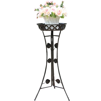 

Style Iron Art Flower Rack Landing Type Balcony A Living Room Ground Flowerpot Frame Green Luo Chlorophytum Meaty Flower Airs