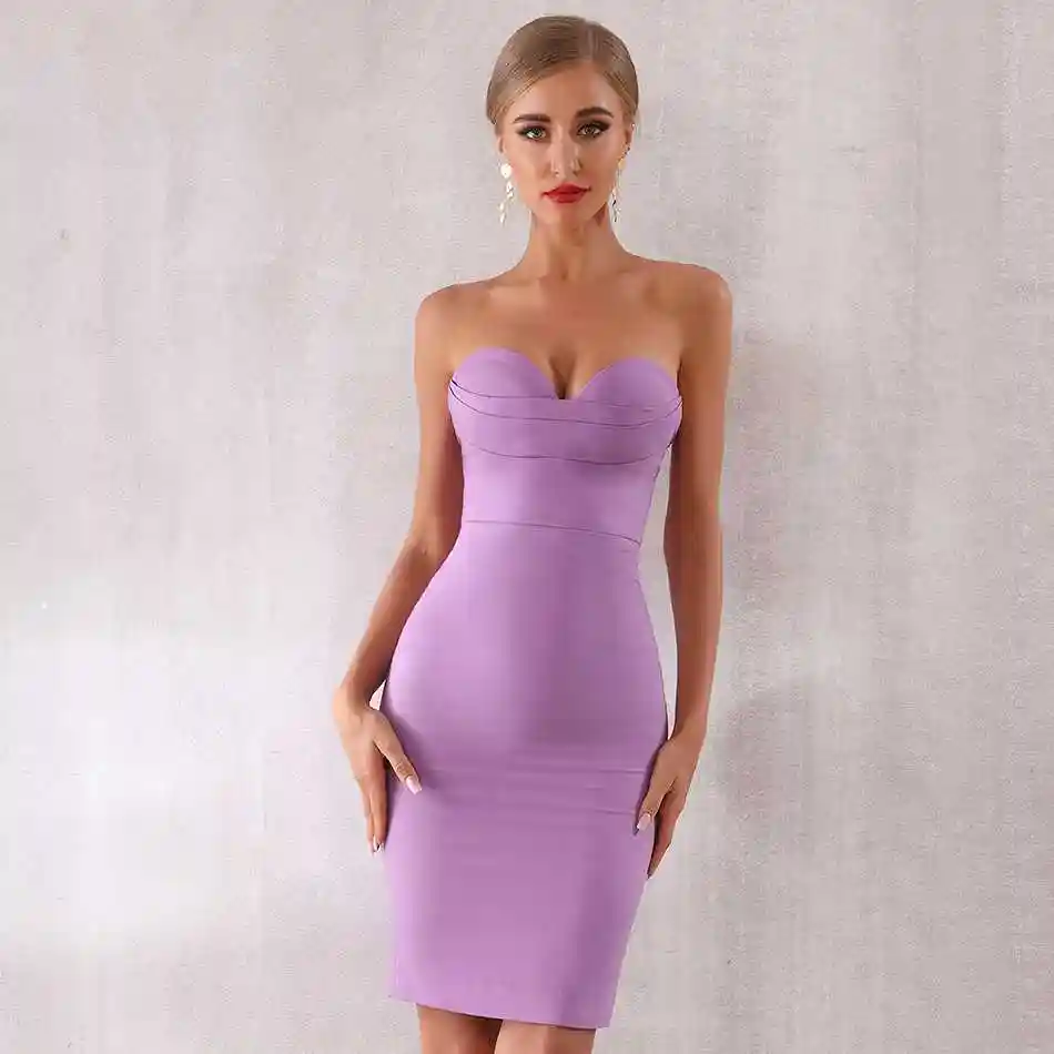 lavender bandage dress