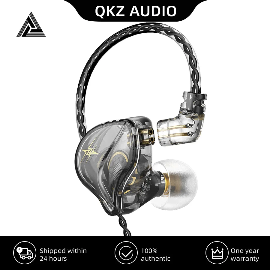 Наушники-вкладыши QKZ ZXT EDX 1 динамические Hi-Fi наушники-вкладыши с монитором