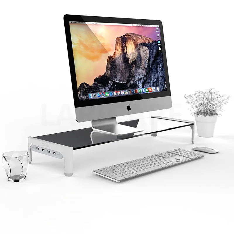 

Cxno Laptop Support iMac Liquid Crystal Elevated Rack for Display Desktop Storage Keyboard Storage Holder