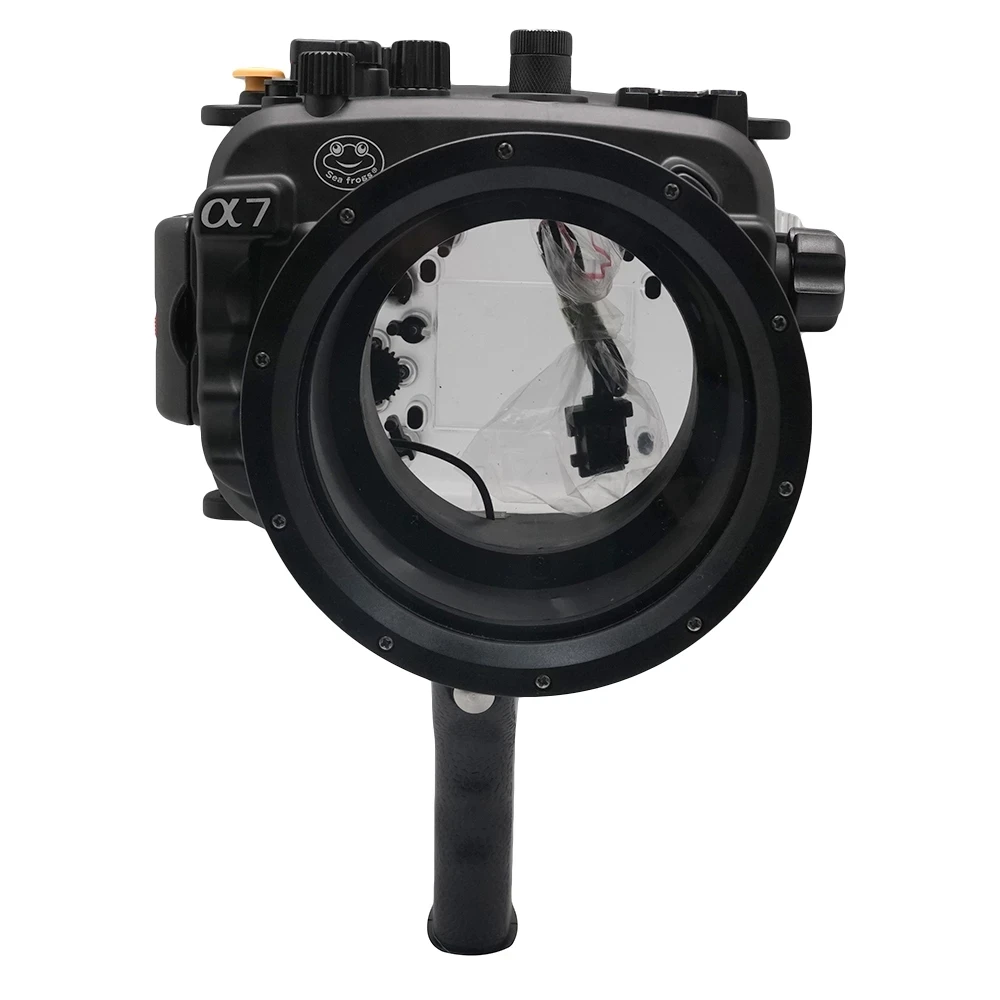 40 м/130 футов для sony A7 NG серии A7R A7S Подводный корпус камеры Дайвинг-бокс чехол с пистолетной рукояткой 90 мм объектив черный