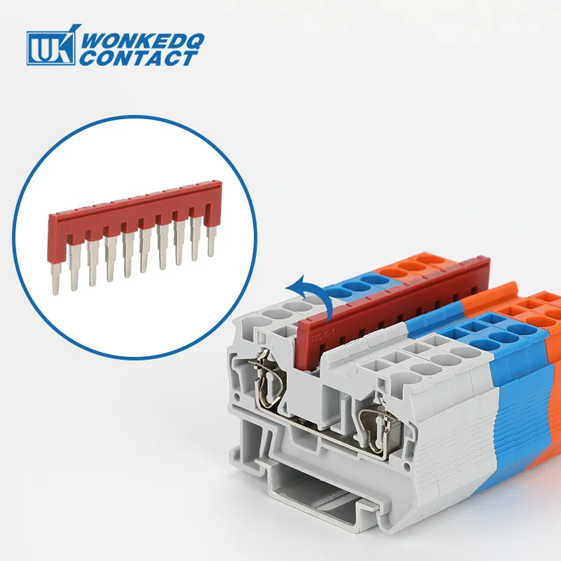 FBS 10-6 Jumper 2/3/4/5/10 Contacts PT4 ST4 Din Terminal Block Wire Connector Plug-In Bridge FBS2/FBS3/FBS4/FBS5-6 FBS10-6 1Pc din rail terminal block,jumper bridge,wire connectors