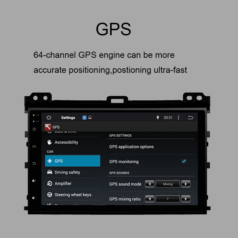 1024*600 Octa Core Android 9 0 автомобильный GPS плеер для TOYOTA PRADO 2002 2009 автомобильное радио