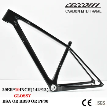 

UD Carbon 29ER MTB Mountain Bike Frame ( For BSA BB30 FP30 ) 15 17 19 Inch Bicycle Frame