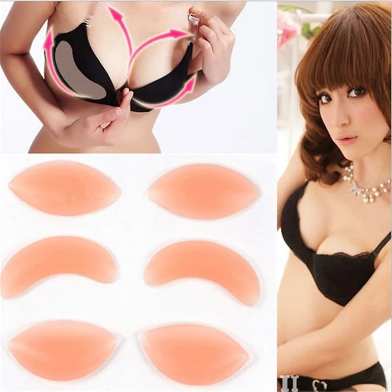 1 Pair Silicone Breast Enhancers Sexy Lingerie Pads Push Up Bra Insert Pad Fashion Bikini