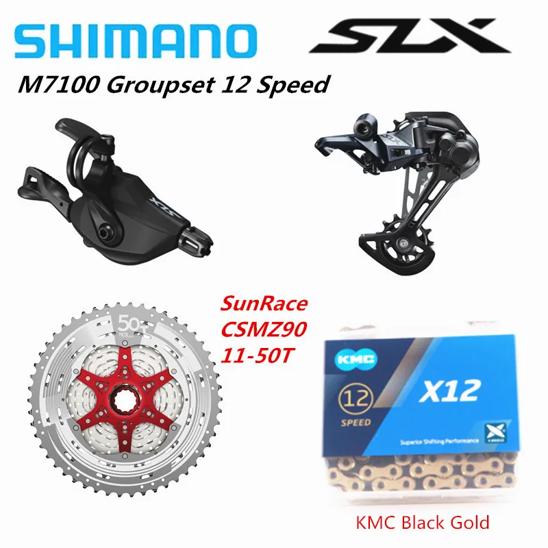 SHIMANO DEORE SLX M7100 Groupset MTB горный велосипед 1x12-Speed 11-50T SL+ RD+ CSMZ90+ KMCX12/CN-M7100 M7100 переключатель заднего хода